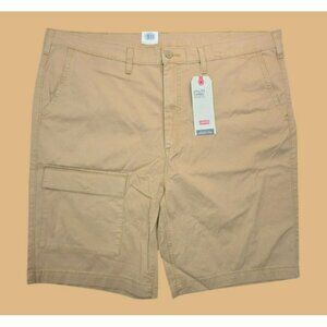 Levis Utility Cargo Shorts Stretch Mens 42 Khaki New NWT